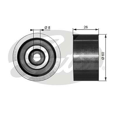 Gates Umlenk-/Führungsrolle, Keilrippenriemen [Hersteller-Nr. T36076] für Opel, Renault von GATES