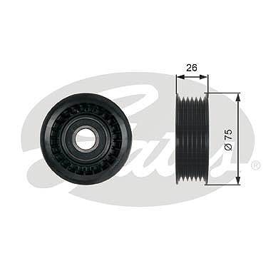 Gates Umlenk-/Führungsrolle, Keilrippenriemen [Hersteller-Nr. T36476] für Opel, Renault, Saab von GATES