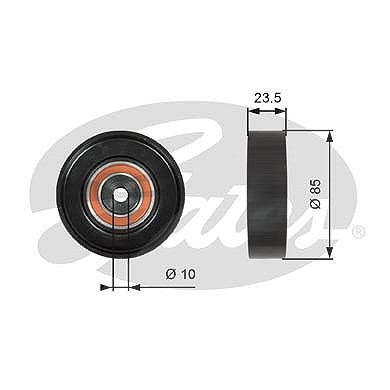 Gates Umlenk-/Führungsrolle, Keilrippenriemen [Hersteller-Nr. T36274] für Suzuki von GATES
