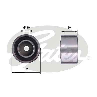 Gates Umlenk-/Führungsrolle, Zahnriemen [Hersteller-Nr. T42059] für Alfa Romeo, Fiat, Lancia von GATES