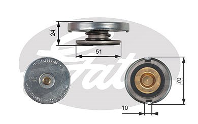 Gates Verschlussdeckel, Kühler [Hersteller-Nr. RC105] für Fiat, Ford von GATES