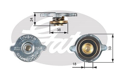 Gates Verschlussdeckel, Kühler [Hersteller-Nr. RC125] für Citroën, Mercedes-Benz, Rover von GATES