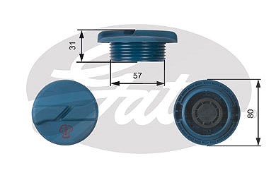 Gates Verschlussdeckel, Kühlmittelbehälter [Hersteller-Nr. RC234] für Seat, VW von GATES