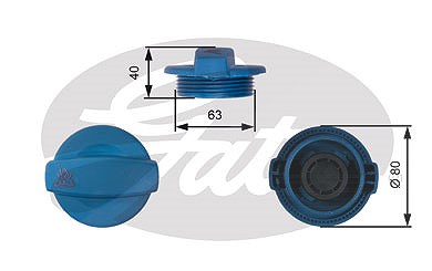 Gates Verschlussdeckel, Kühlmittelbehälter [Hersteller-Nr. RC237] für Audi, VW von GATES