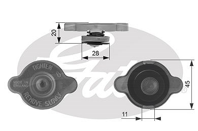 Gates Verschlussdeckel, Kühlmittelbehälter [Hersteller-Nr. RC232] für Honda, Mazda von GATES