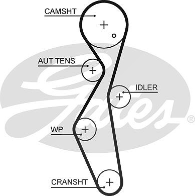 Gates Zahnriemen [Hersteller-Nr. 5672XS] für Citroën, Ds, Fiat, Ford, Ford Usa, Opel, Peugeot, Toyota von GATES