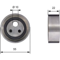 Spannrolle, Zahnriemen GATES T41155 von Gates