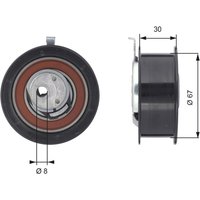 Spannrolle, Zahnriemen GATES T43069 von Gates