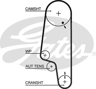 Gates Zahnriemen [Hersteller-Nr. 5427XS] für Seat, VW von GATES