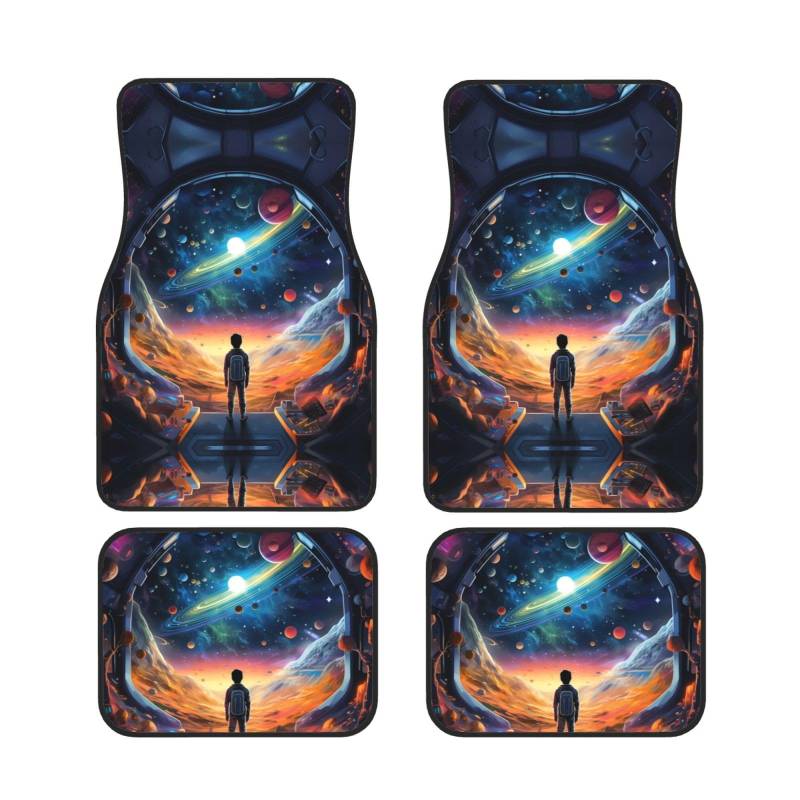 Alone in the colorful universe Waterproof Heavy Duty Car Mats Allwetter Rubber Automotive Floor Mats Thickening Floor Mats for Cars Trucks SUV Set of 4 von GBCVXZ