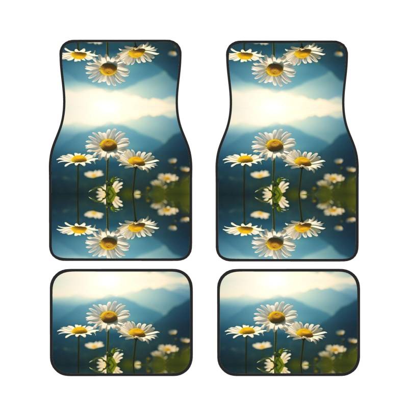 Daisies growing towards the sun Waterproof Heavy Duty Car Mats Allwetter Rubber Automotive Floor Mats Thickening Floor Mats for Cars Trucks SUV Set of 4 von GBCVXZ