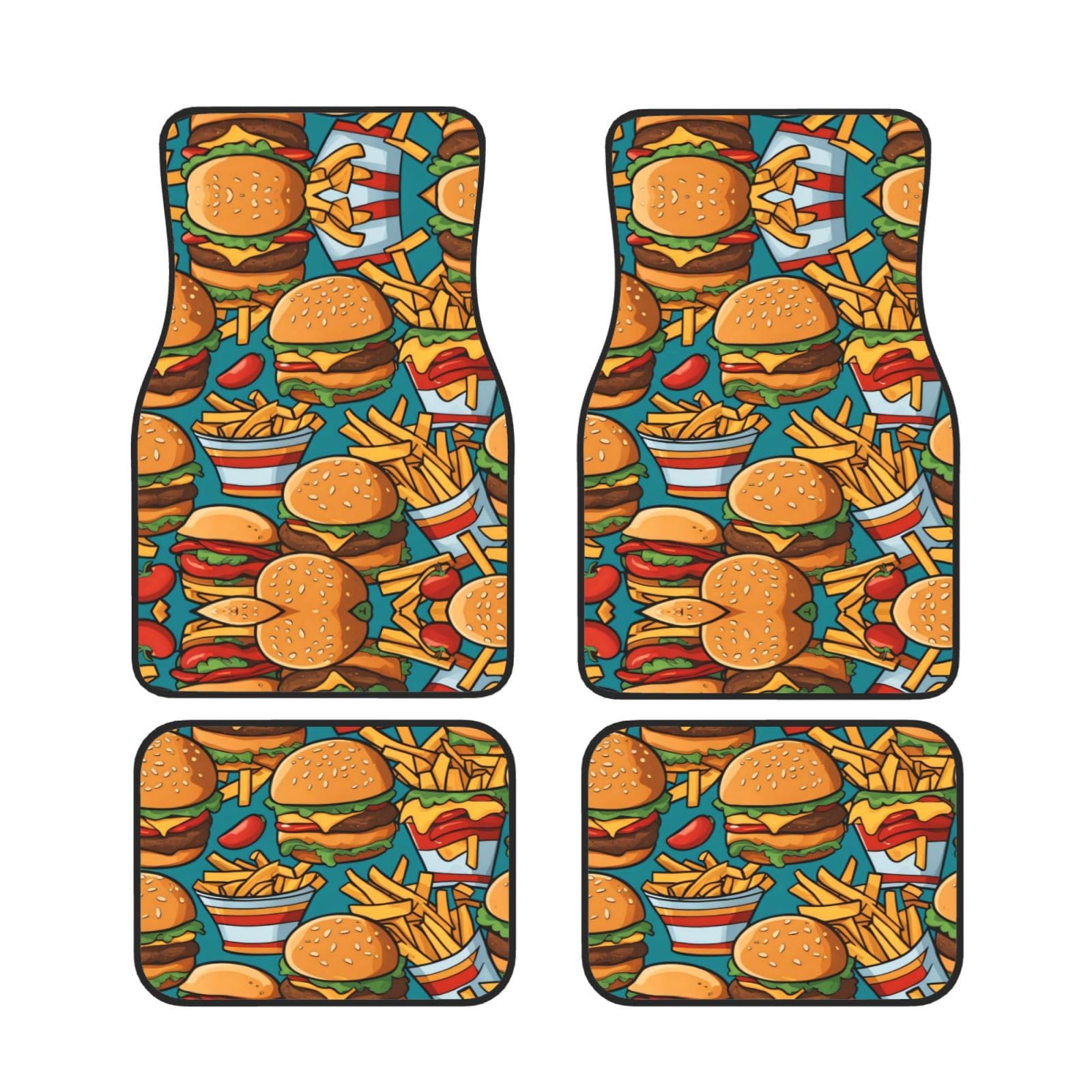 Lots of tasty food Waterproof Heavy Duty Car Mats Allwetter Rubber Automotive Floor Mats Thickening Floor Mats for Cars Trucks SUV Set of 4 von GBCVXZ