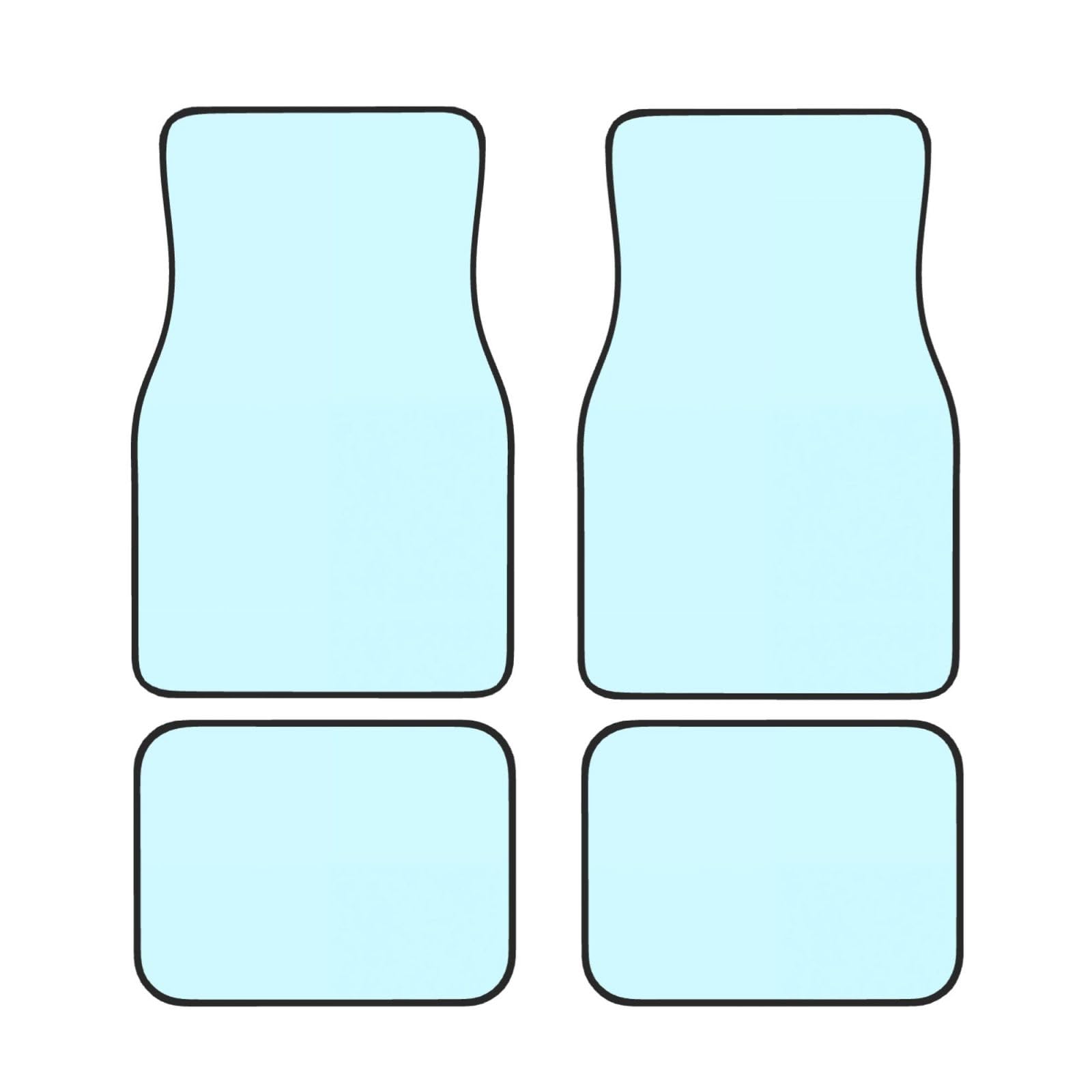 Pale Blue in a solid color Waterproof Heavy Duty Car Mats Allwetter Rubber Automotive Floor Mats Thickening Floor Mats for Cars Trucks SUV Set of 4 von GBCVXZ