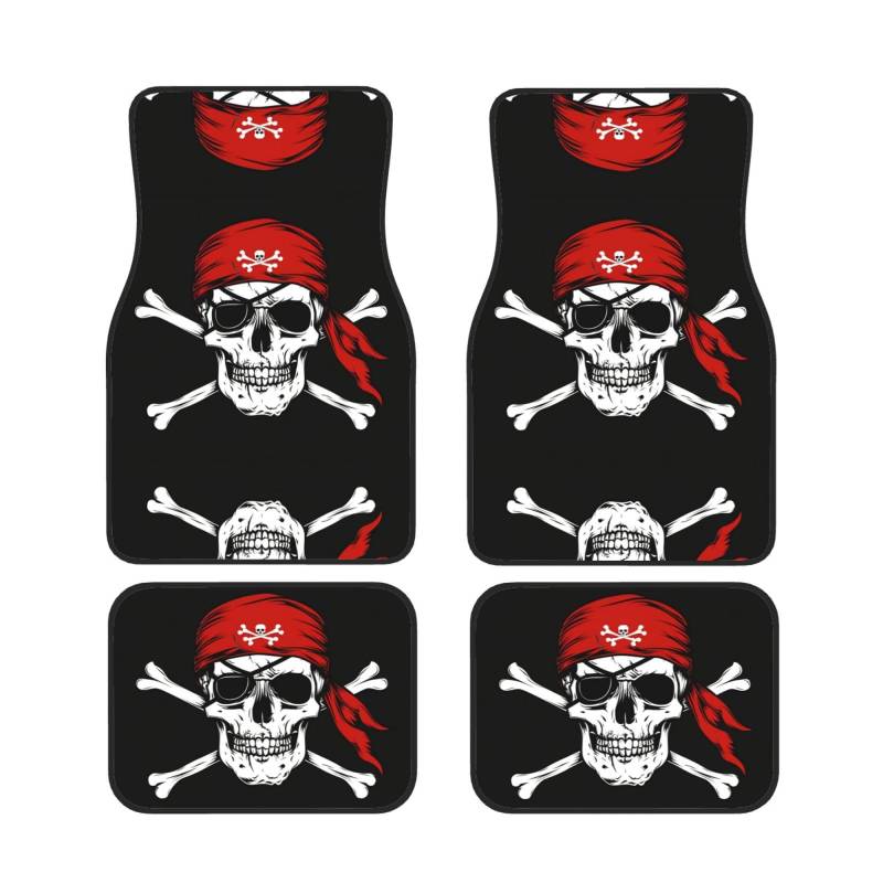 Right-Eyed Pirate Waterproof Heavy Duty Car Mats Allwetter Rubber Automotive Floor Mats Thickening Floor Mats for Cars Trucks SUV Set of 4 von GBCVXZ