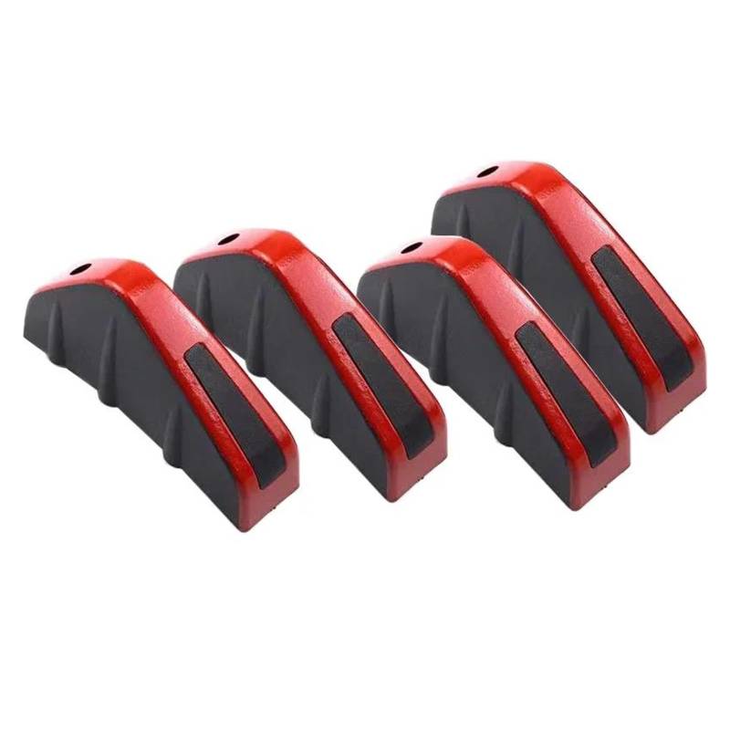 Heckklappe Dachspoiler Universal Auto Modifizierter Heckstoßstangen-Diffusor Spoiler Schwarz Rot ABS Kohlefaser Antikollisions-Heckstoßstangen-Lippendiffusor 4-TLG Spoiler Lippe Heckflügel(Red Body) von GBGWRMRYX