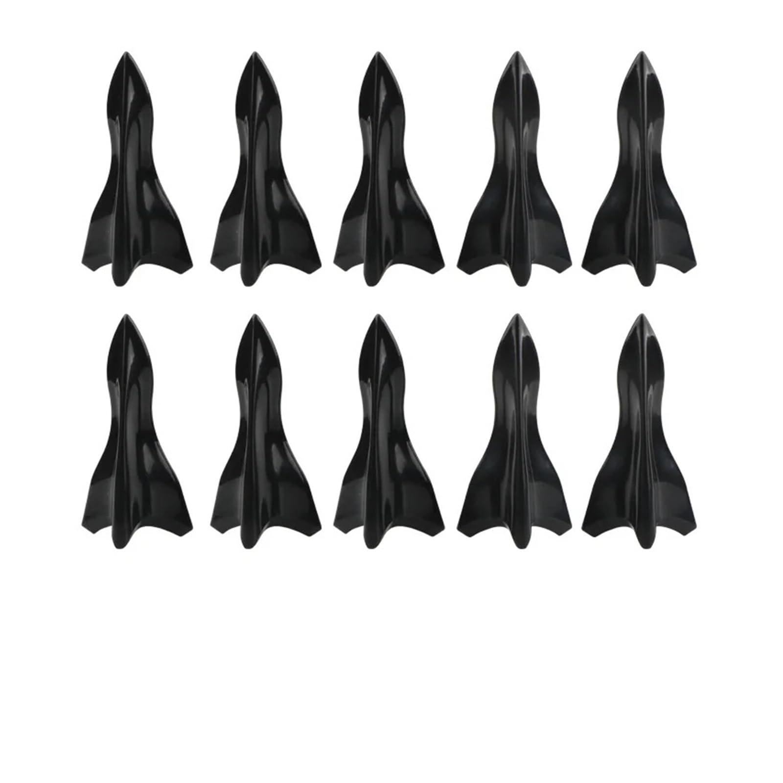 Kofferraumdachspoiler Für W211 W204 E36 E46 E92 A3 Für Passat B8 Für Tesla Für Modell Y 2023 Auto Dach Shark Fin Stil Diffusor Spoiler Zubehör Auto Heckspoiler Flügel(Bk 10pcs style1) von GBGWRMRYX