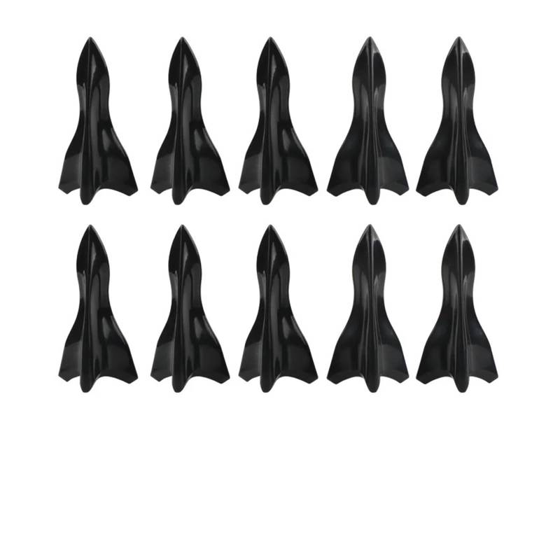 Kofferraumdachspoiler Für W211 W204 E36 E46 E92 A3 Für Passat B8 Für Tesla Für Modell Y 2023 Auto Dach Shark Fin Stil Diffusor Spoiler Zubehör Auto Heckspoiler Flügel(Bk 10pcs style1) von GBGWRMRYX