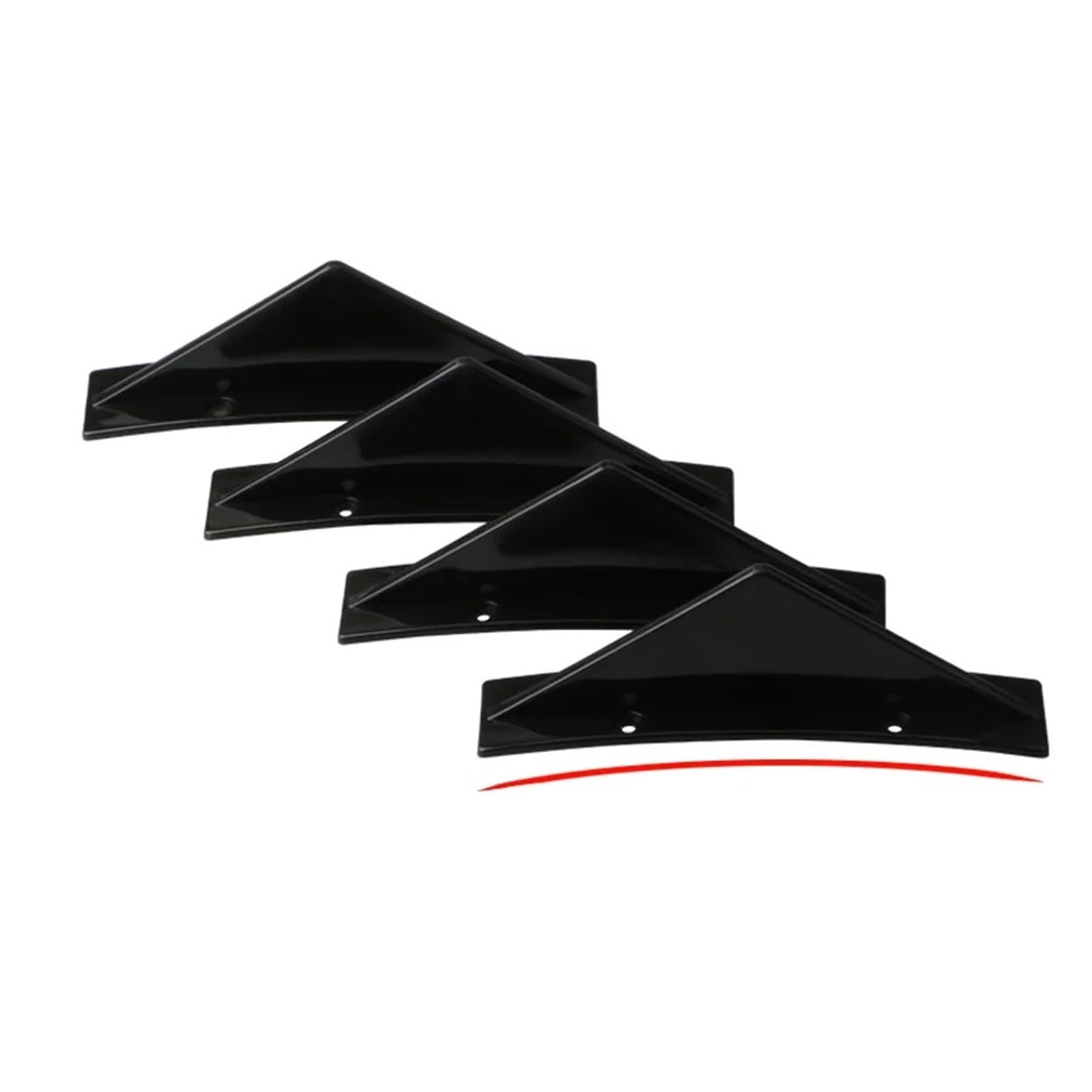 Kofferraumdachspoiler Glänzend Schwarz Carbon Auto Heckstoßstange Spoiler Diffusor Splitter Gebogene Lippe Modifizierte Dekoration Auto-Styling Universal Auto Heckspoiler Flügel(Black Curved) von GBGWRMRYX