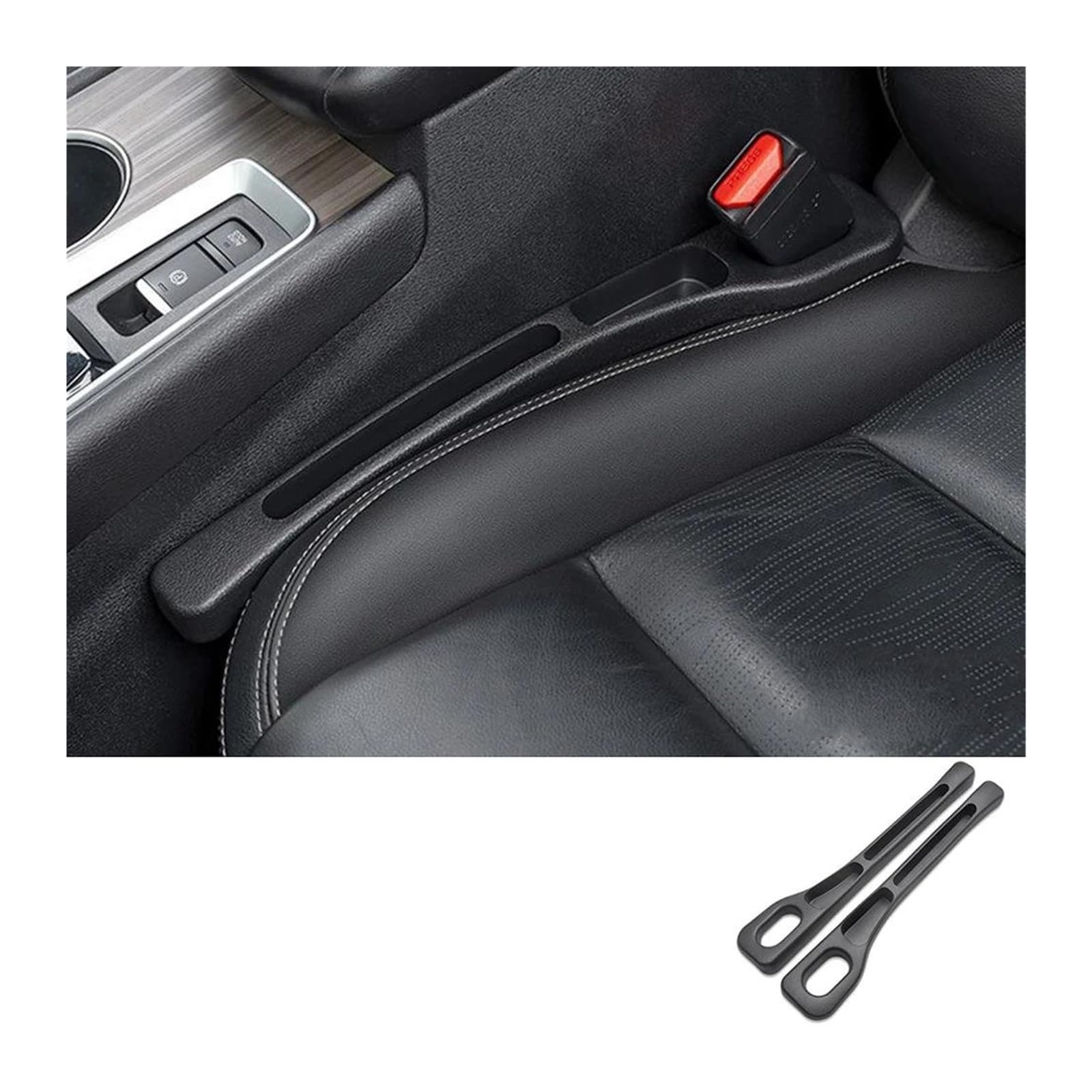 Mittelkonsole Panel 2PCS Für G&iulietta Für M&ito Für A&lfa Für R&omeo Für G&iulia Für S&telvio 159 Auto Sitz Lücke Füllstoff Zwischen Sitze Spalt Dekoration Auto Innenraum Rahmen(Black) von GBGWRMRYX