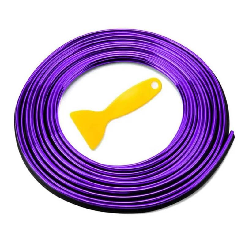 Mittelkonsole Panel 3/5/10M Universal Auto Styling Dashboard Aufkleber DIY Flexible Innen Moulding Trim Streifen Dekoration Streifen Zubehör Auto Innenraum Rahmen(Purple,3M) von GBGWRMRYX