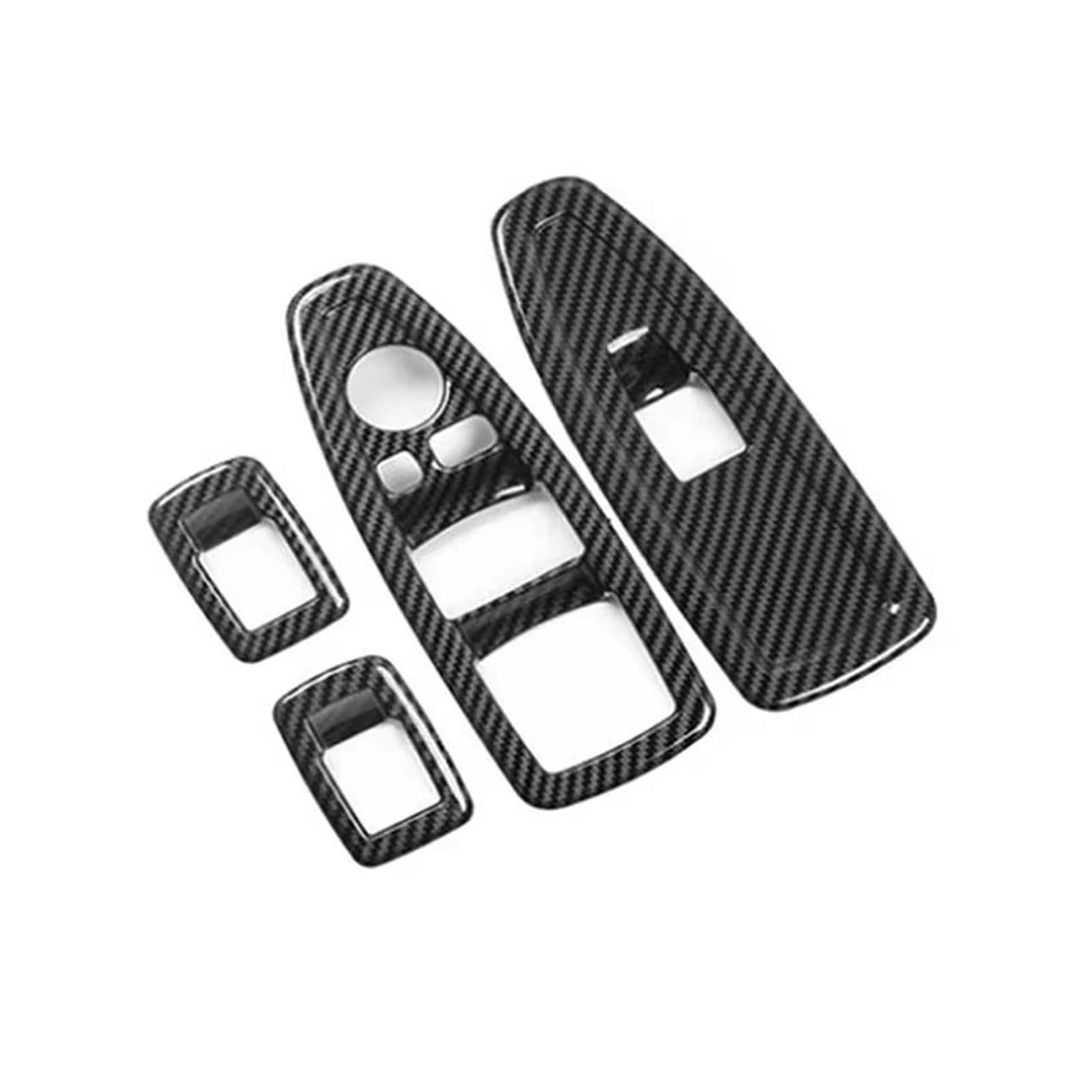 Mittelkonsole Panel 4Pcs Für 3 Serie F30 Für Gran Für Turismo F34 F33 F36 Auto Seite Fensterheber Schalter Abdeckung Trim Aufkleber LHD RHD Carbon Faser Auto Innenraum Rahmen von GBGWRMRYX