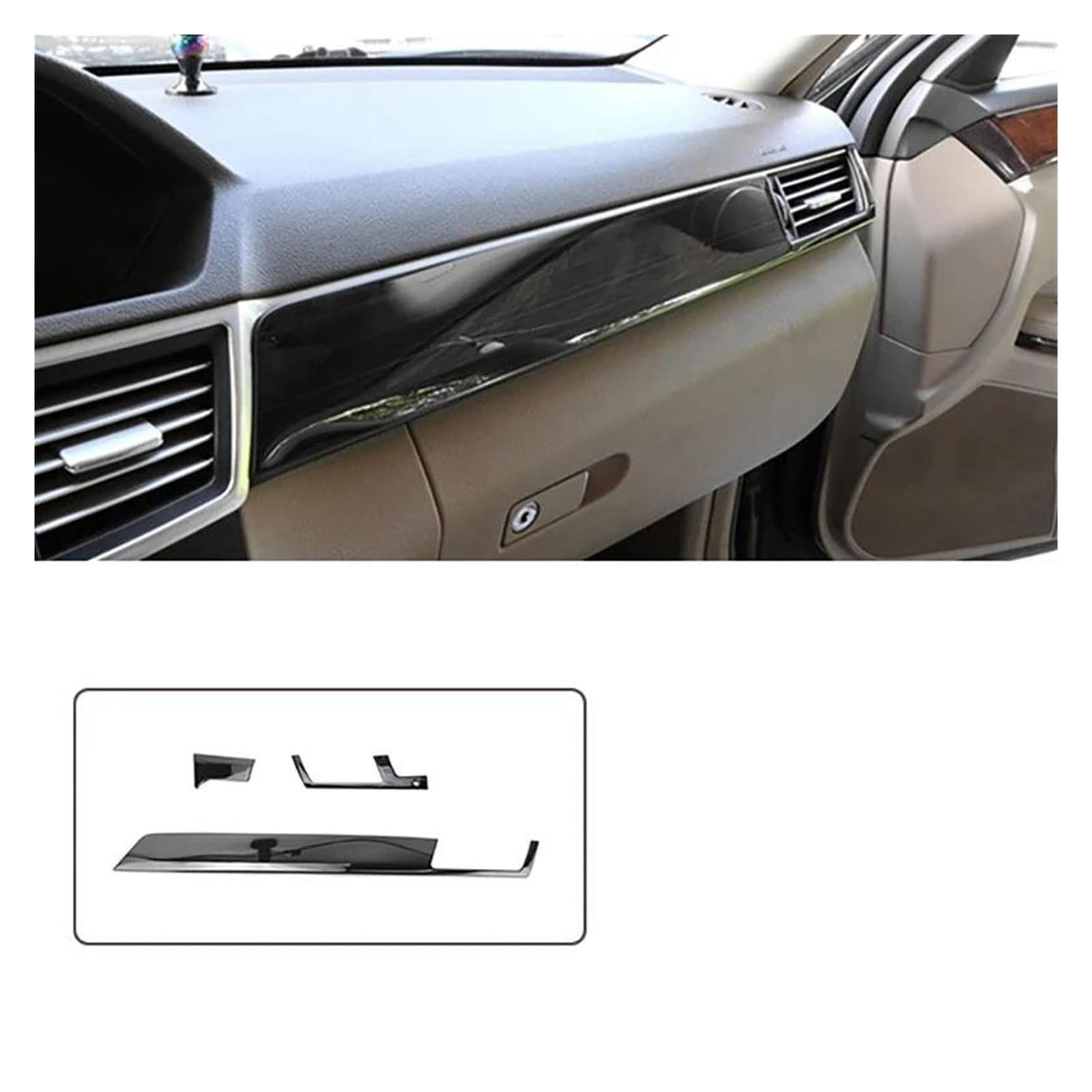 Mittelkonsole Panel Auto Mittelkonsole Panel Dekoration Abdeckung Trim Styling Innen LHD Edelstahl Für E Klasse W212 2012 2013 2010 2011 Auto Innenraum Rahmen(Black) von GBGWRMRYX