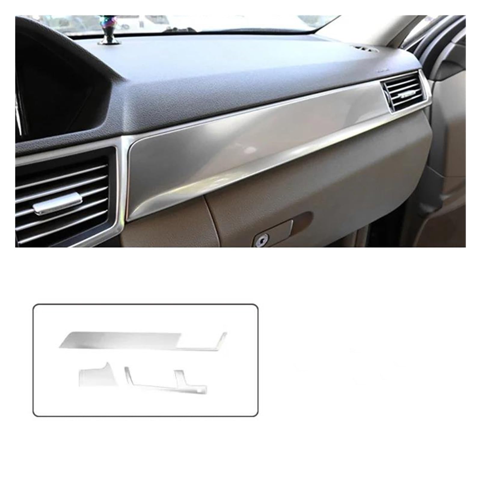 Mittelkonsole Panel Auto Mittelkonsole Panel Dekoration Abdeckung Trim Styling Innen LHD Edelstahl Für E Klasse W212 2012 2013 2010 2011 Auto Innenraum Rahmen(Silver) von GBGWRMRYX