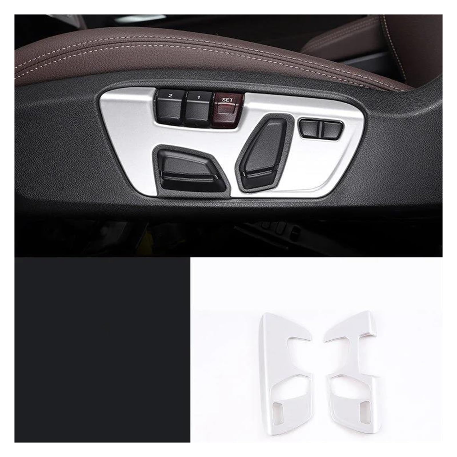 Mittelkonsole Panel Auto Sitz Einstellung Schalter Knopf Trim Abdeckungen Panel Innen Moulding Für X2 Für X1 F48 F39 2022 2020 2018 2019 2021 2016 2017 Auto Innenraum Rahmen(A Silver) von GBGWRMRYX