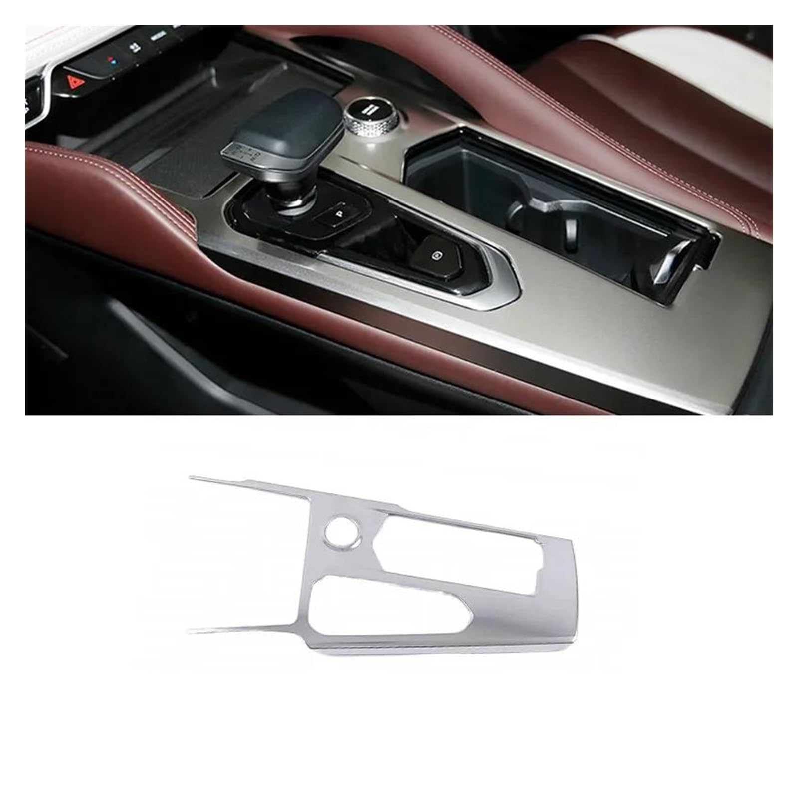 Mittelkonsole Panel Für G&eely Für MONJARO Für KX11 Für Manjaro 2022 2023 2024 Auto Interior Center Konsole Abdeckung Rahmen Trim Edelstahl Styling Auto Innenraum Rahmen(Silver) von GBGWRMRYX