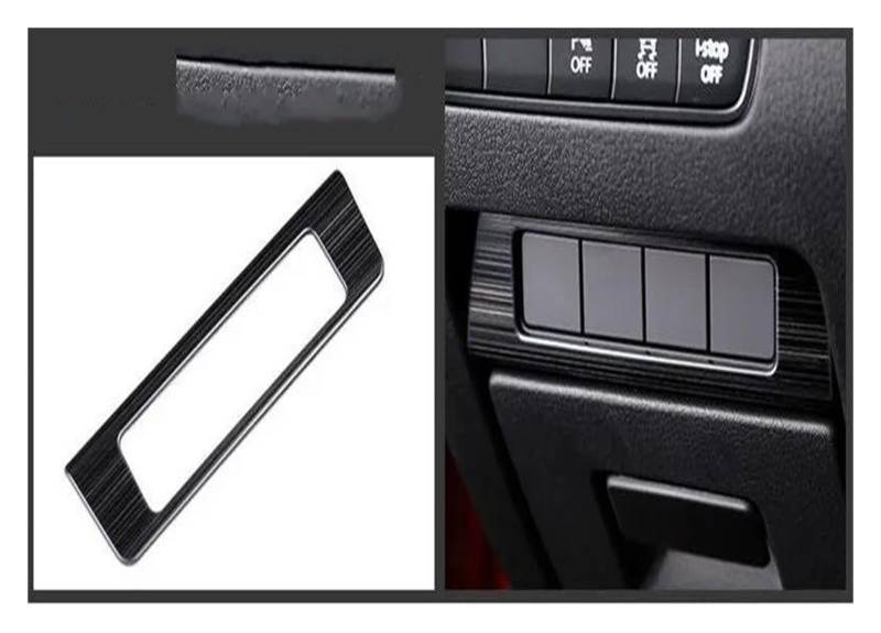 Mittelkonsole Panel Für M&azda 3 Für ZU 2019 2020 2021 2022 Auto Fenster Taste Trim Getriebe Panel Trim Innen Trim Aufkleber LHD Edelstahl Auto Innenraum Rahmen(Carbon Fiber 18pcs) von GBGWRMRYX