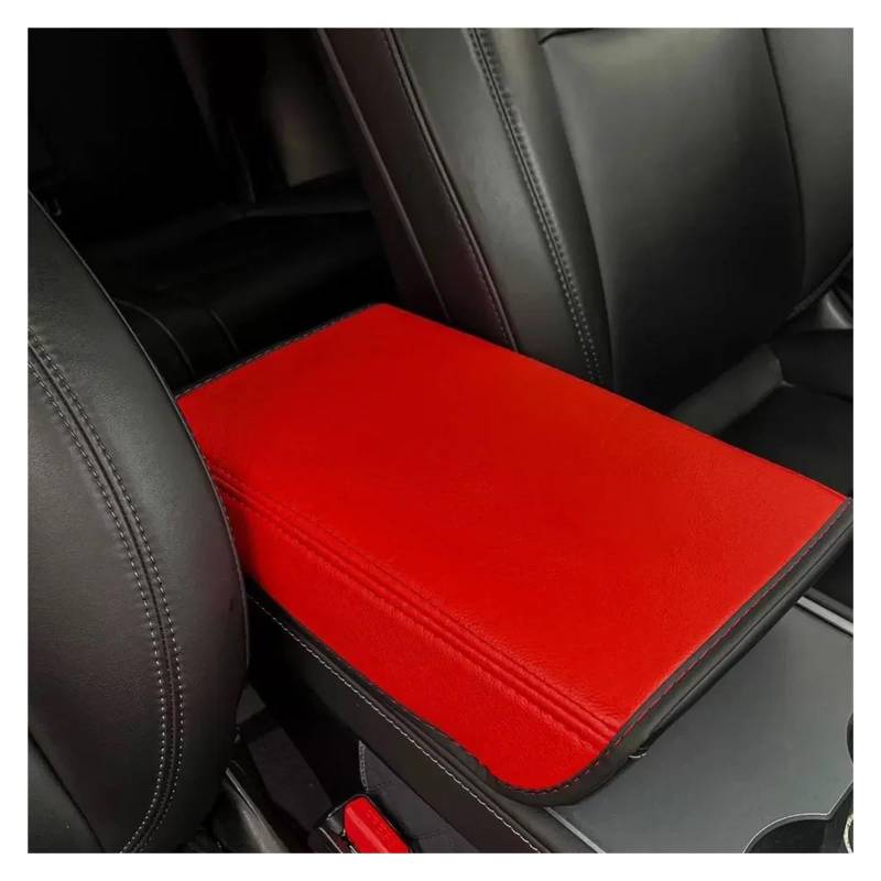 Mittelkonsole Panel Für T&esla Für Modell 3 Für Y Auto Lagerung Box Matte Armlehne Schutz Abdeckung Mittelarmlehne Schutz Abdeckung Innen Trim Zubehör Auto Innenraum Rahmen(Red) von GBGWRMRYX