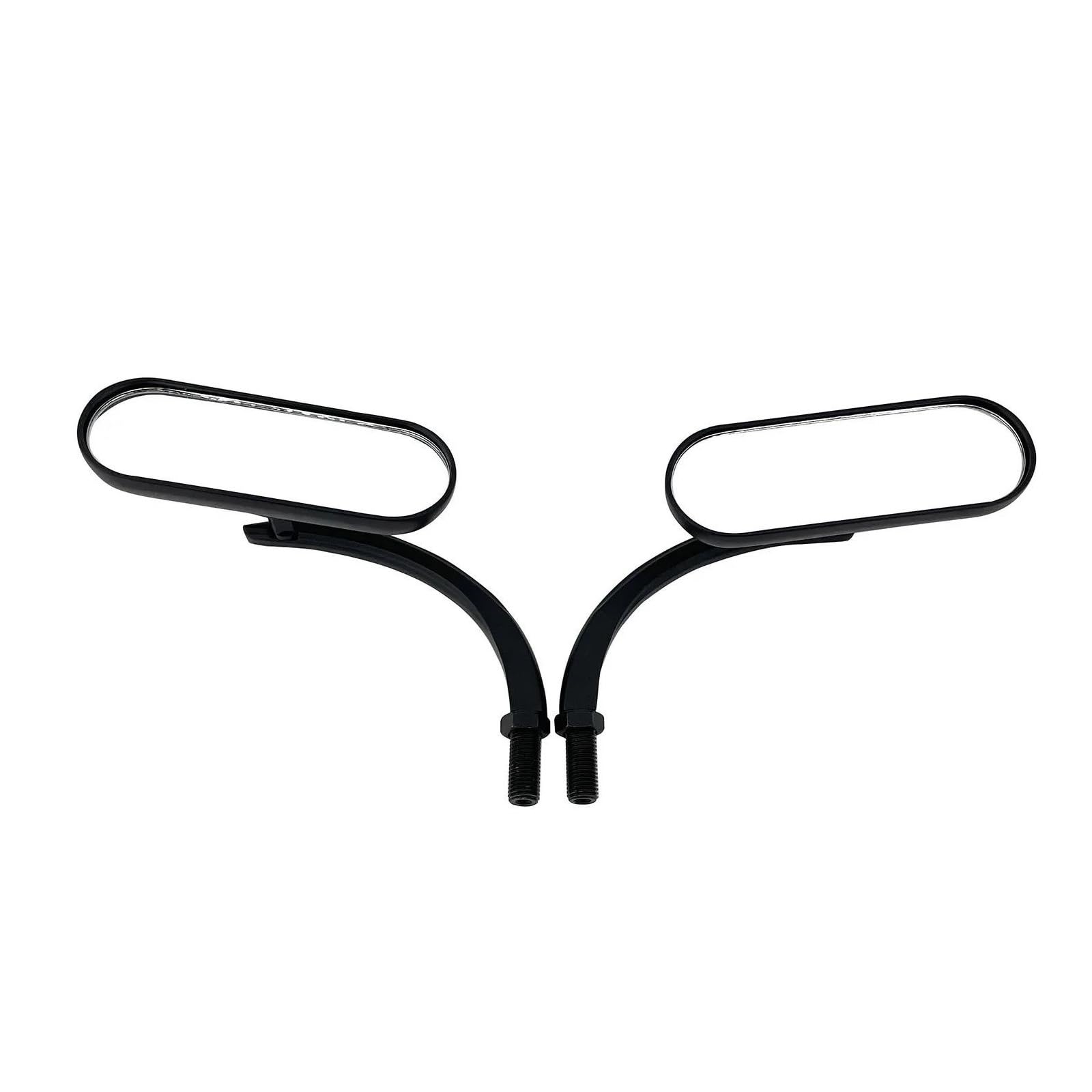 Motorrad Spiegel Für Cruiser Für Chopper Für Sportster 8mm 10mm Motorrad Schwarz Oval Rearview Außenspiegel Rückansicht Spiegel von GBGWRMRYX