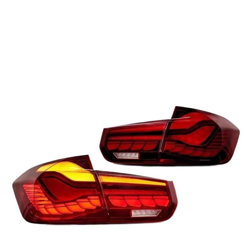 Reflektor Heckstoßstange Vorne 3 Serie F30 Für M3 F80 Für M4 Für GTS 2012-2018 Volle Rückleuchten Sequentielle Blinker Design Stil Rücklicht Montage Rücklichtmontage(2pcs Red) von GBGWRMRYX