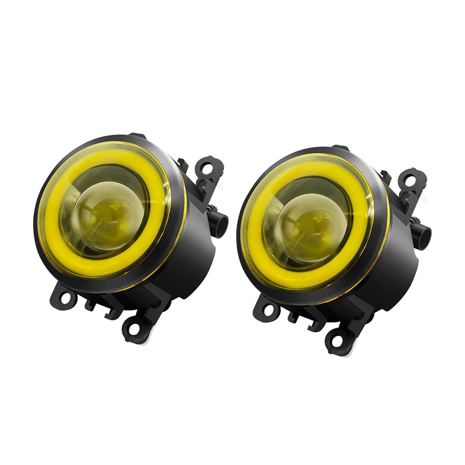 GBJHYRTR Auto LED Nebelscheinwerfer für Suzuki Hustler MR31S MR41S 2014-2020, Transparent Linse ABS DRL Tagfahrlicht Front Stoßstange Blinker Mit Glühbirnen,1 Pair Yellow Light-A von GBJHYRTR