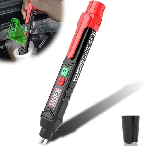 Bremsflüssigkeitstester Stift, Auto Universal Bremsflüssigkeit Diagnosetest Werkzeug Bremsflüssigkeitsprüfer mit LCD-Bildschirm & Akustischer Alarm, Bremsflüssigkeit Tester für DOT3 DOT4 DOT 5.1 von GBKDQQ