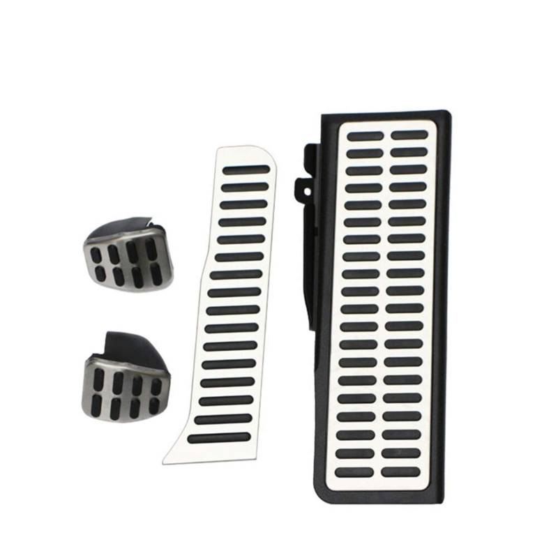 Auto Pedale Auto-Edelstahl-Pedalpolster Fußstütze Passend Für Skoda Octavia A5 Passend Für Volkswagen VW Golf 6 Jetta MK5 Scirocco Teile(4Pcs MT With Rest) von GBYUHAIJUN