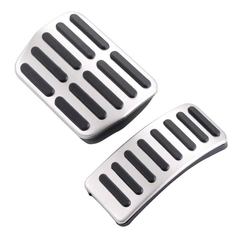 Auto Pedale Stainless Steel Car Pedale Cap Kupplungs Accelerator Bremsabdeckung for VW Polo Golf 4 Jetta MK4 Bora for Skoda Fabia, Auto Styling(AT 2PSC) von GBYUHAIJUN