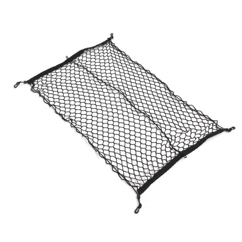 Gepäcknetz 100 cm x 70 cm Schwarz Nylon Auto Kofferraum Net Gepäck Tasche Mesh Netzwerk Mit 4 Haken von GBYUHAIJUN