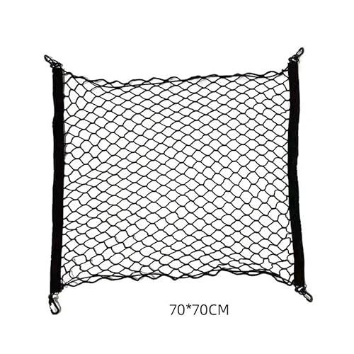 Gepäcknetz 70x70cm Auto Kofferraum Kofferraumnetz Rückseite Kofferraum elastische Schnur Netz Mesh Tasche Auto Organizer Tasche von GBYUHAIJUN