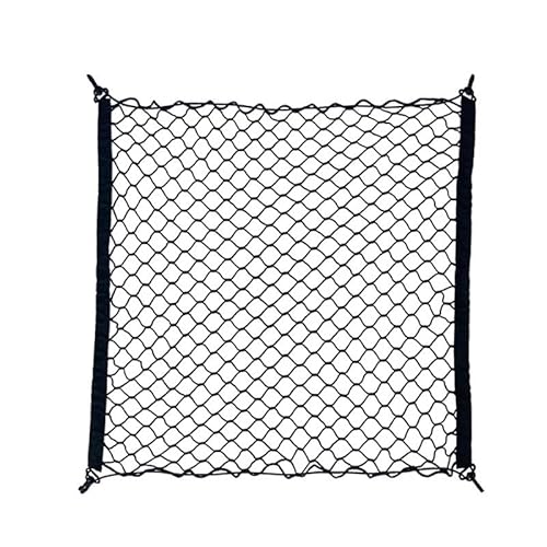 Gepäcknetz Auto Kofferraumnetz Mesh Elastisches Nylon Rücken Fracht Aufbewahrung Organizer Doppellagiges Autozubehör(70 x 70cm) von GBYUHAIJUN