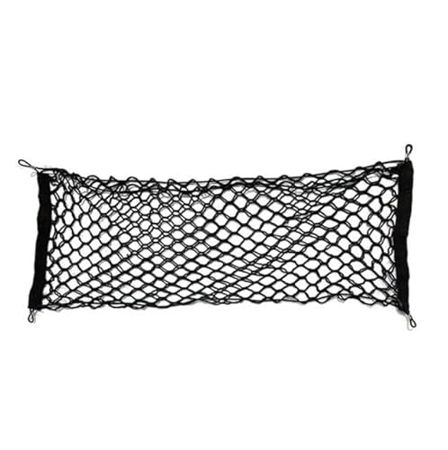 Gepäcknetz Car Rear Trunk Net Mesh Elastic Nylon Cargo Storage Organizer Double Layer Luggage Car Accessories(DoubleLayer 90X40cm) von GBYUHAIJUN