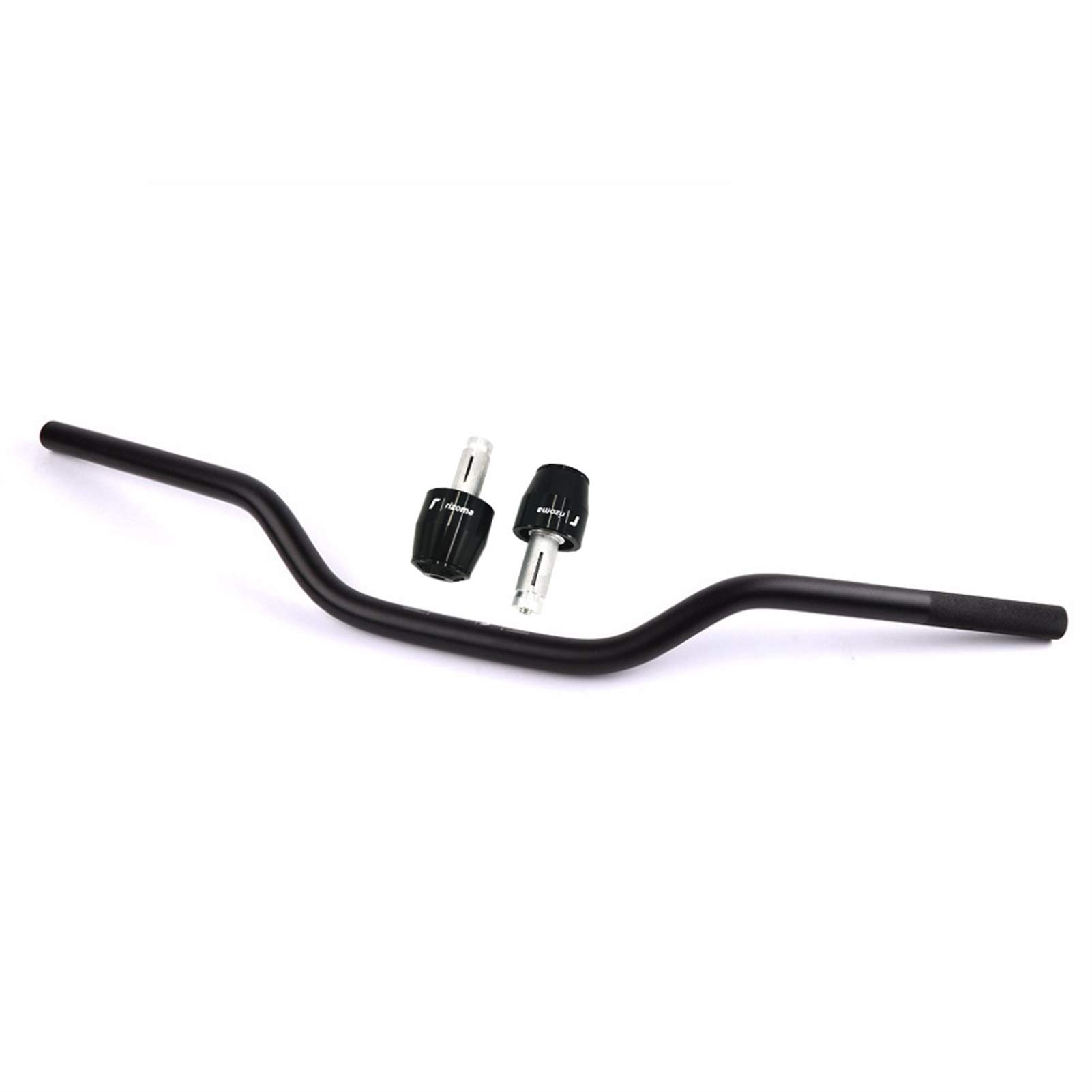 Motorrad Lenker 22mm Motorrad Lenker Aluminiumlegierung Cafe RacerDirt Pit Bike 7/8 '' Lenkrad(Black and bar ends) von GBYUHAIJUN