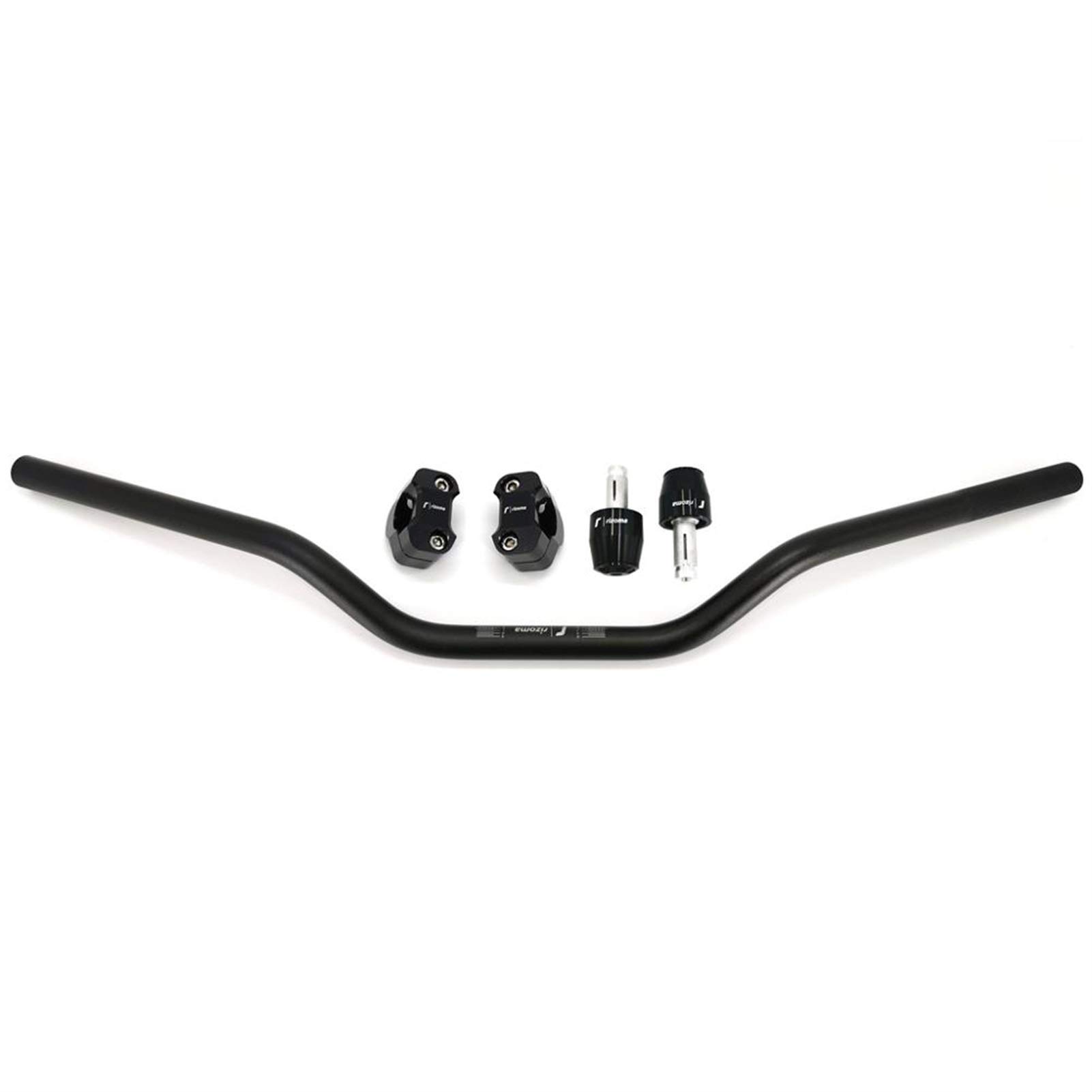 Motorrad Lenker 22mm Motorrad Lenker Aluminiumlegierung Cafe RacerDirt Pit Bike 7/8 '' Lenkrad(Black kits) von GBYUHAIJUN