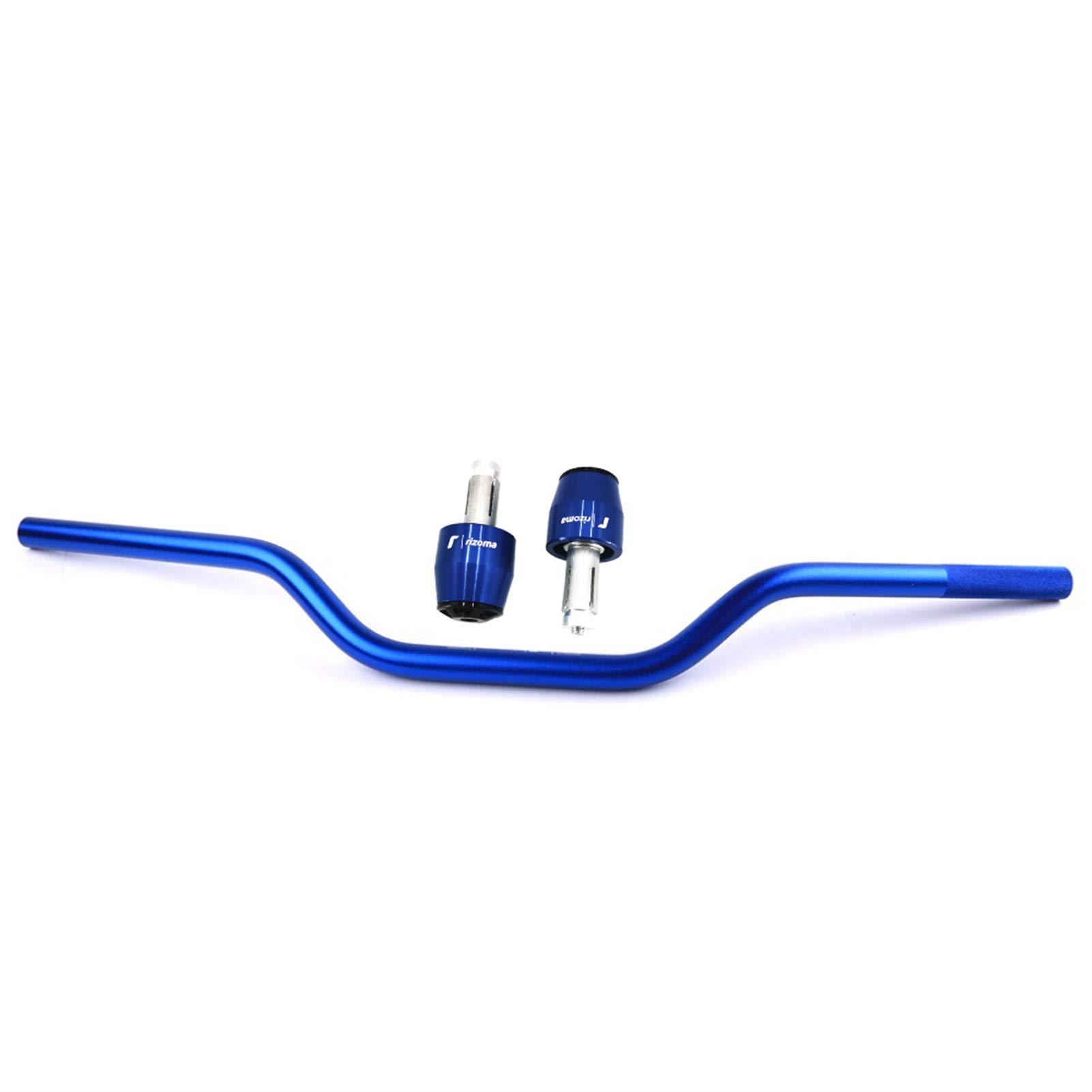 Motorrad Lenker 22mm Motorrad Lenker Aluminiumlegierung Cafe RacerDirt Pit Bike 7/8 '' Lenkrad(Blue and bar ends) von GBYUHAIJUN