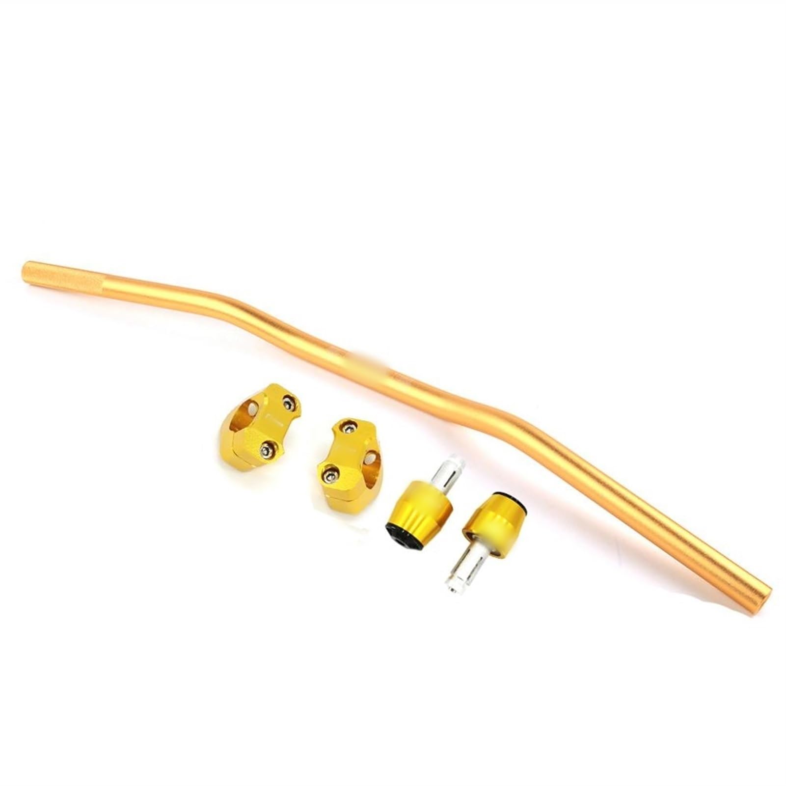 Motorrad Lenker 7/8 '' Universal Rizoma Lenker Aluminium Motorrad Lenkrad Anodisieren Motorrad Griffstange 22mm für MT07 Mt 09 ER6N Cafe(Gold kits) von GBYUHAIJUN