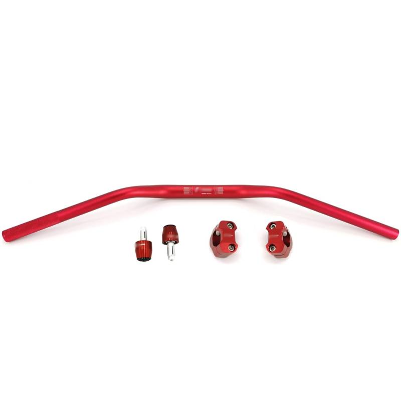 Motorrad Lenker Universal Aluminiumlegierung Motorradlenker 28mm 1-1/8 '' für Schmutz-Pit-Bike-Scrambler-Lenkrad(Red kits) von GBYUHAIJUN