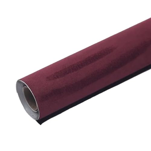 Dachhimmel Stoff,Dachhimmel Dachhimmel Stoff for Auto Innenpolster Dekor Reparatur Selbstklebende Wildleder Aufkleber Patches(Wine red,20x150cm) von GBZIJIE