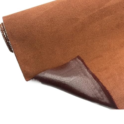 Dachhimmel Stoff,Dachhimmel Dickstoff Selbstklebender Wildlederstoff for Polsterungen im Autoinnenraum, Nähtuch, vierseitig elastisch, tragbar(Brown) von GBZIJIE