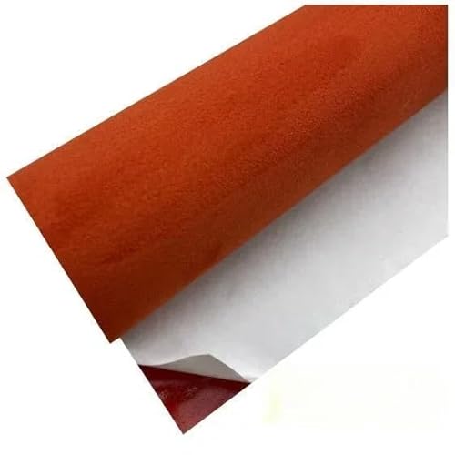 Dachhimmel Stoff,Dachhimmel Selbstklebender, klebriger Kunststoff for die Innenausstattung von Auto-Dachhimmeln und Polstern(Orange,40cm x 140cm) von GBZIJIE