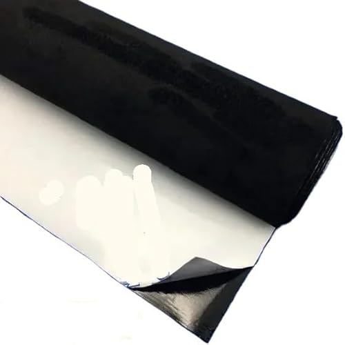 Dachhimmel Stoff,Dachhimmel Wrap Rolle Auto Stoff Auto Selbstklebende Wildleder Leder Stoffe Film Aufkleber for Innen Wrap Polster Reparatur(Black,30x149cm) von GBZIJIE